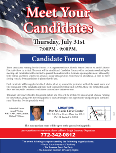 2014 Candidate Forum Port St Lucie