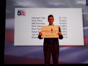 Herman Cain WIns Florida's Presidency 5 Straw Poll